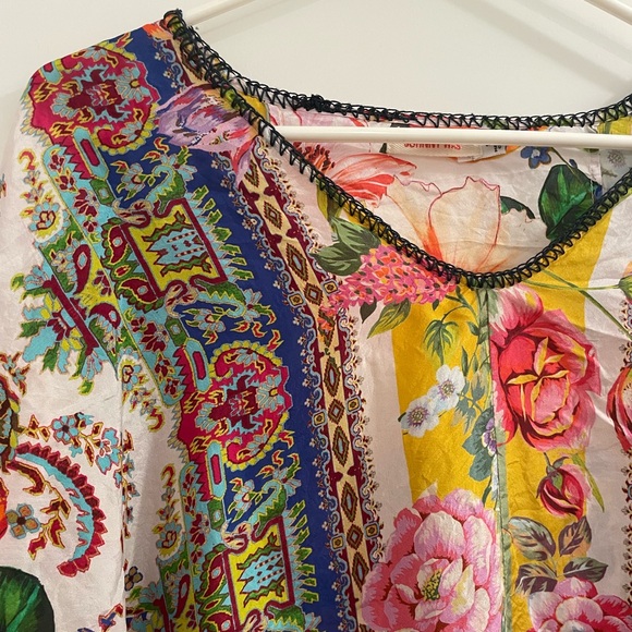 Johnny Was Multicolor Floral Blouse - Picture 3 of 3